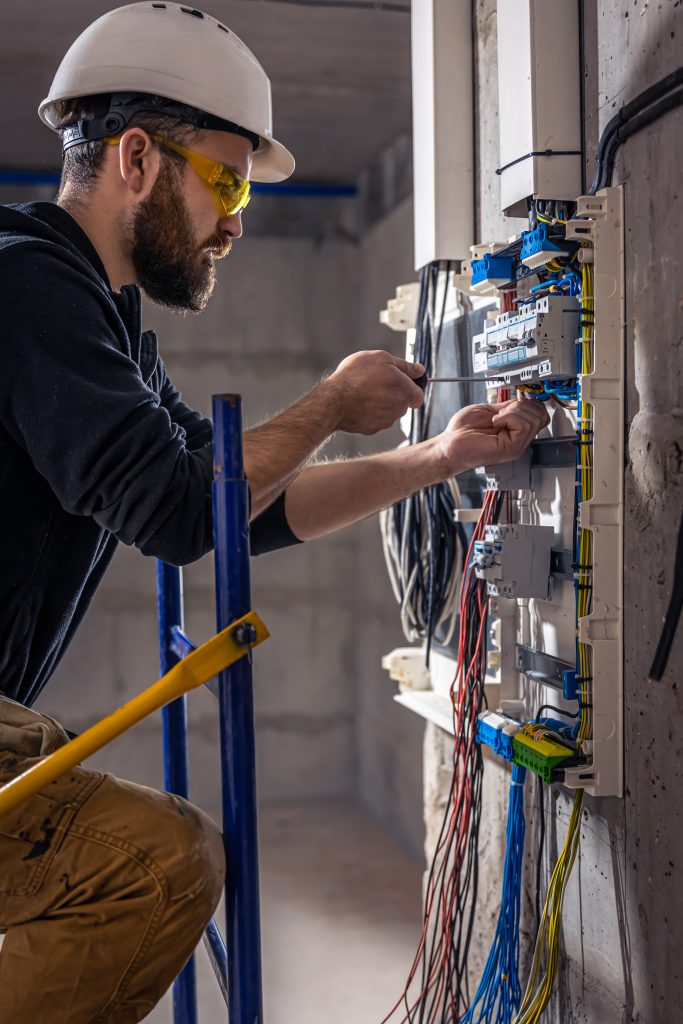 electrician man working